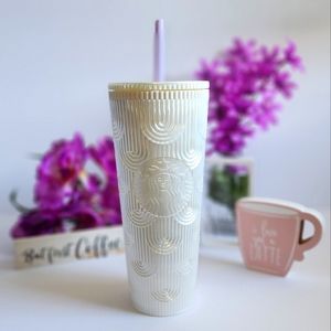 💜ANNIVERSARY Starbucks🧋White Pearl 🧜‍♀️Mermaid Scales Venti 24oz Tumbler NWT